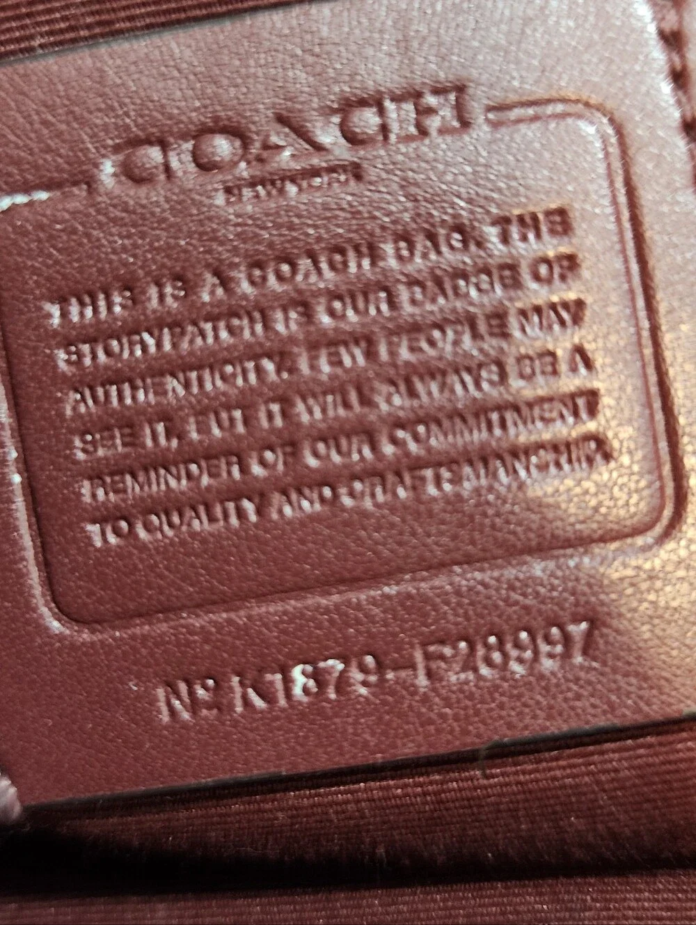 Coach Pebbled Leather Shoulder Bag - Burgundy